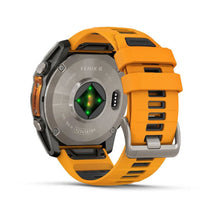Load image into Gallery viewer, Smartwatch Garmin Fēnix® 8 AMOLED Sapphire 51mm 010-02905-11 Sapphire Titanium con Cinturino in Silicone Spark Orange/Grafite