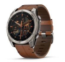 Load image into Gallery viewer, Smartwatch Garmin Fēnix® 8 AMOLED Sapphire 51mm 010-02905-40 Sapphire Carbon Grey DLC con Cinturino in Pelle Chestnut Leather