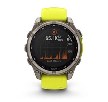 Load image into Gallery viewer, Smartwatch Garmin Fēnix® 8 SOLAR Sapphire 47mm 010-02906-21 Titanium con Cinturino Amp Yellow/Graphite in Silicone