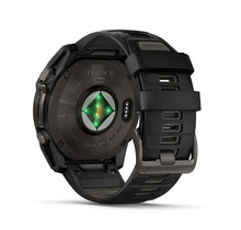 Load image into Gallery viewer, Smartwatch Garmin Fēnix® 8 SOLAR Sapphire 51mm 010-02907-11 Titanium Carbon Gray DLC con Cinturino in Silicone Black/Pebble Grey