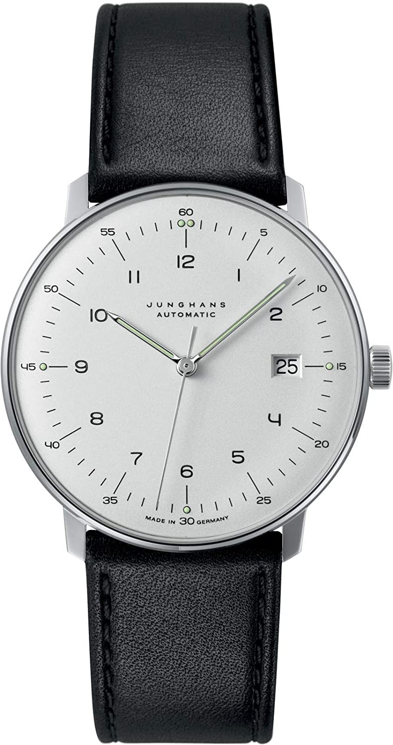 Junghans Max Bill Automatic Watch Sapphire Steel Leather 027 / 4700.02