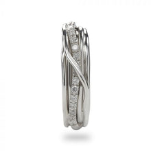 Load image into Gallery viewer, Filodellavita Rubinia Classic Ring 7 Wires and White Diamonds 925% Silver
