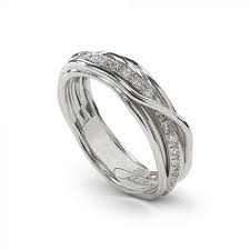 Filodellavita Rubinia Classic Ring 7 Wires and White Diamonds 925% Silver