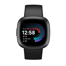 Carica l&#39;immagine nel visualizzatore di Gallery, Smartwatch Fitbit Versa 4 Fitness Wellness Sport Cardio Nero Alluminio Grigio Grafite

