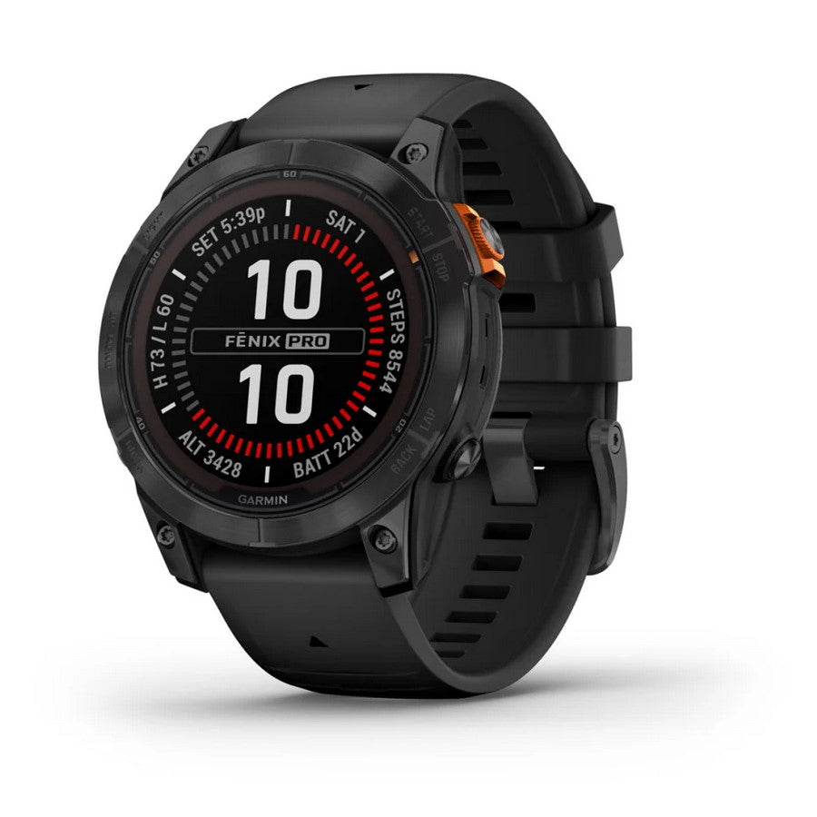 Smartwatch Garmin Fenix 7 Pro Solar GPS Multisport Outdoor Cardio Slate Gray Cinturino Black