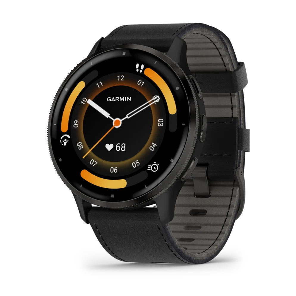 Smartwatch Garmin Venu 3 Multisport Fitness Wellness Cardio Pelle Black & Slate