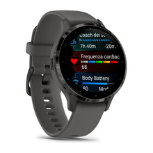 Load image into Gallery viewer, Smartwatch Garmin Venu 3S Multisport Fitness Wellness Cardio Silicone Pebble Gray &amp; Slate
