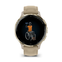 Carica l&#39;immagine nel visualizzatore di Gallery, Smartwatch Garmin Venu 3S Multisport Fitness Wellness Cardio Pelle French Gray &amp; Soft Gold
