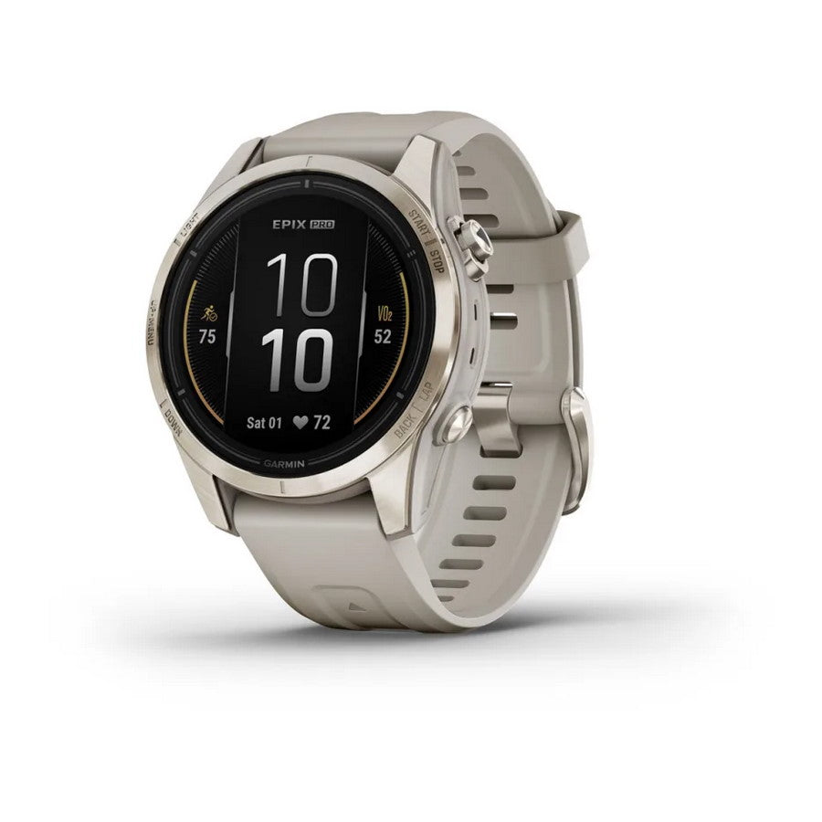 Smartwatch Garmin Epix Pro Gen 2 Sapphire 42mm GPS Multisport Outdoor AMOLED Cardio Soft Gold Cinturino Light Sand
