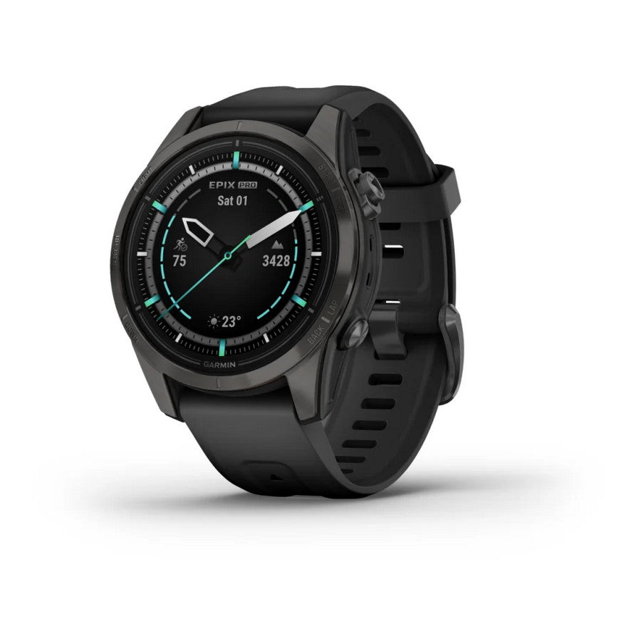 Garmin Epix Gen 2 GPS Multisport Smartwatch Outdoor Cardio Slate Steel Silicone Strap