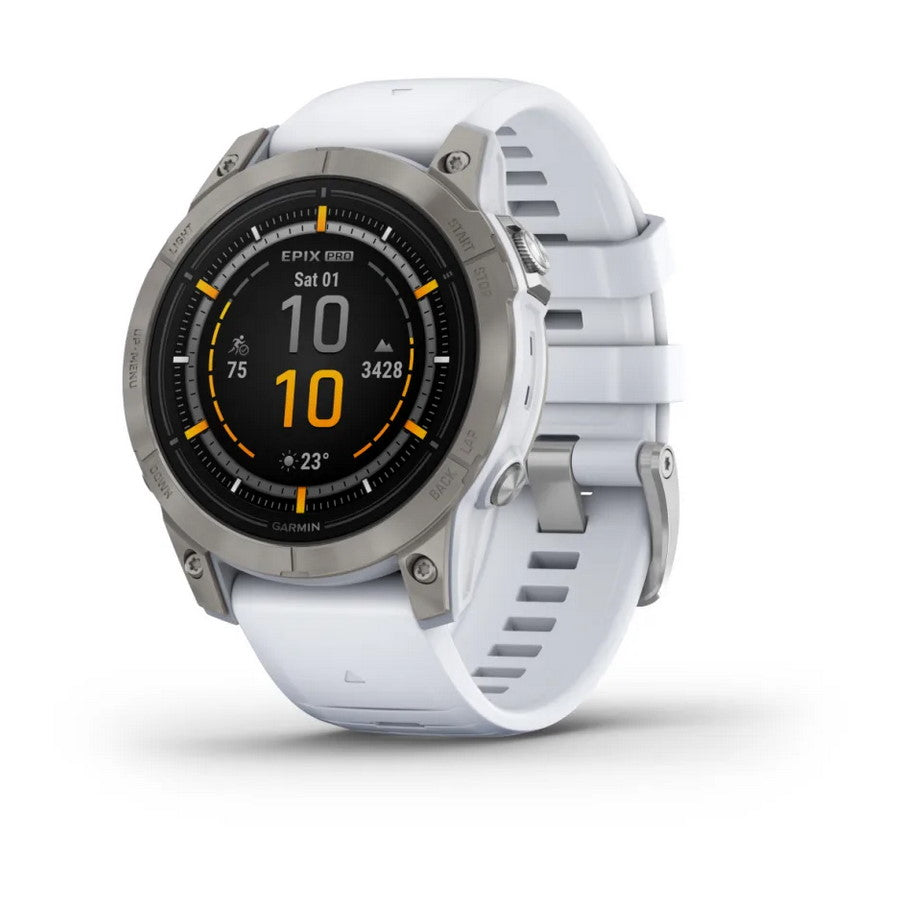 Smartwatch Garmin Epix Pro Gen 2 Sapphire 47mm GPS Multisport Outdoor AMOLED Cardio Titanium Cinturino Whitestone
