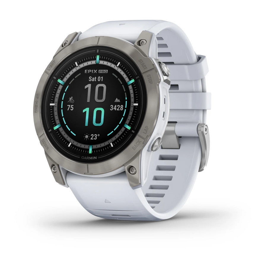 Smartwatch Garmin Epix Pro Gen 2 Sapphire 51mm GPS Multisport Outdoor AMOLED Cardio Titanium Cinturino Whitestone