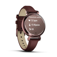 Carica l&#39;immagine nel visualizzatore di Gallery, Smartwatch Garmin Lily 2 Classic Fitness Cardio Dark Bronze Pelle Mulberry
