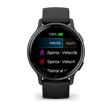 Carica l&#39;immagine nel visualizzatore di Gallery, Smartwatch Garmin Vivoactive 5 Fitness Sport Wellness Avanzato Cardio Black Slate
