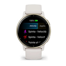 Carica l&#39;immagine nel visualizzatore di Gallery, Smartwatch Garmin Vivoactive 5 Fitness Sport Wellness Avanzato Cardio Cream Gold Ivory
