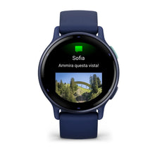 Carica l&#39;immagine nel visualizzatore di Gallery, Smartwatch Garmin Vivoactive 5 Fitness Sport Wellness Avanzato Cardio Blue Navy
