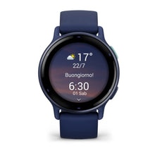 Carica l&#39;immagine nel visualizzatore di Gallery, Smartwatch Garmin Vivoactive 5 Fitness Sport Wellness Avanzato Cardio Blue Navy
