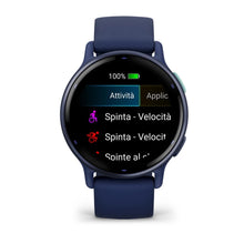 Carica l&#39;immagine nel visualizzatore di Gallery, Smartwatch Garmin Vivoactive 5 Fitness Sport Wellness Avanzato Cardio Blue Navy

