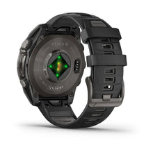 Load image into Gallery viewer, Smartwatch Garmin Fēnix® 8 AMOLED Sapphire 47mm 010-02904-21 Titanium Carbon Gray DLC con Cinturino Silicone Black/Pebble Grey

