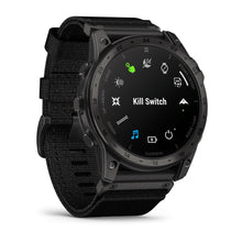 Load image into Gallery viewer, Smartwatch Garmin Tactix 7 AMOLED GPS Multisport Tattico Premium Cardio Titanio Cinturino Nylon Nero
