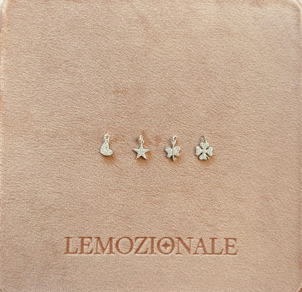 Ciondolo Argento 925% Zirconi per Bracciale Saldato Lemozionale