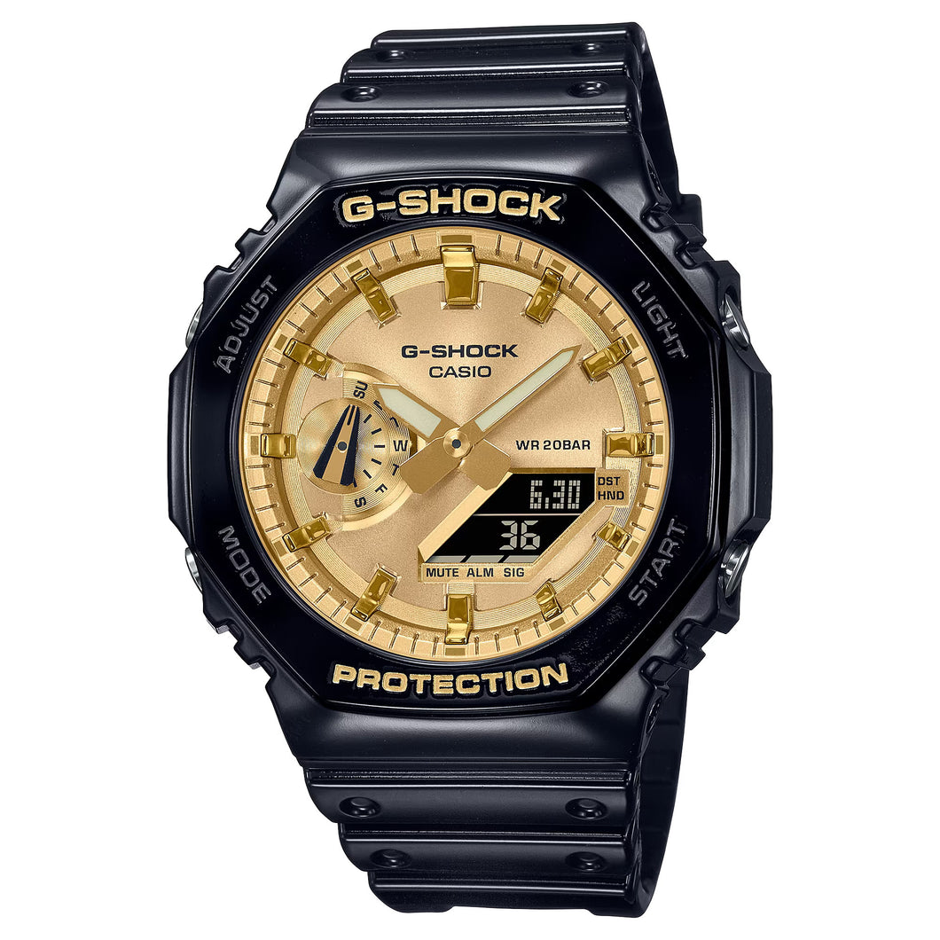Orologio Casio G-Shock Analogico Digitale Nero Oro GA-2100GB-1AER