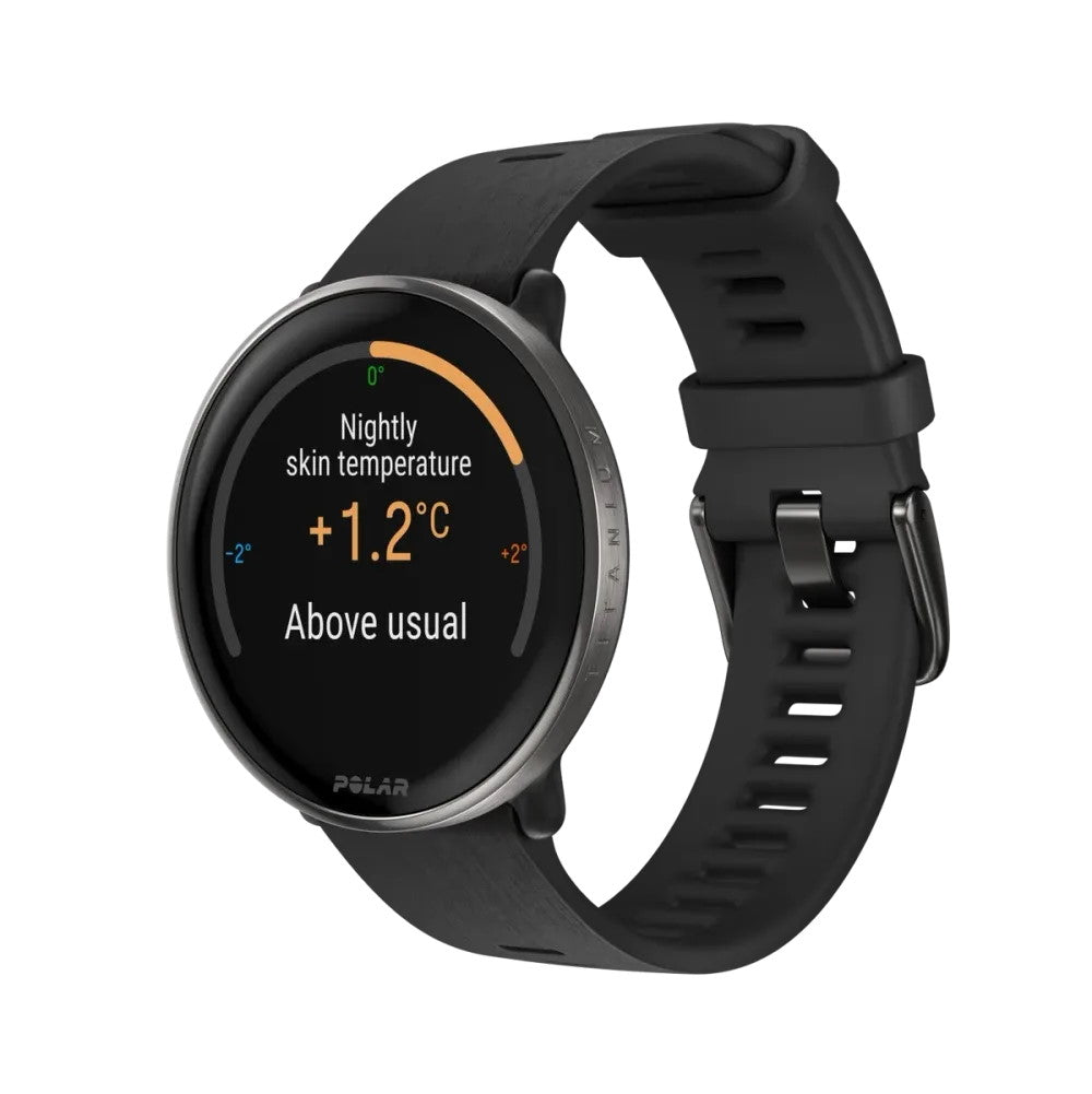 Smartwatch Polar Ignite 3 Titanium GPS Sport Premium Fitness Cardio Black Silicone