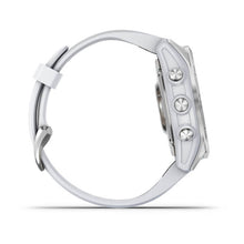 Carica l&#39;immagine nel visualizzatore di Gallery, Smartwatch Garmin Fenix 7S GPS Multisport Outdoor Cardio Silver Cinturino Silicone Whitestone
