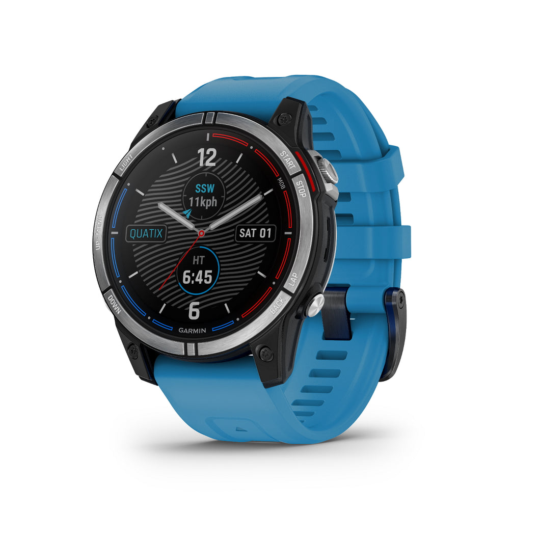 Smartwatch Garmin Quatix 7 GPS Multisport Nautico Cardio Cinturino Silicone Blue