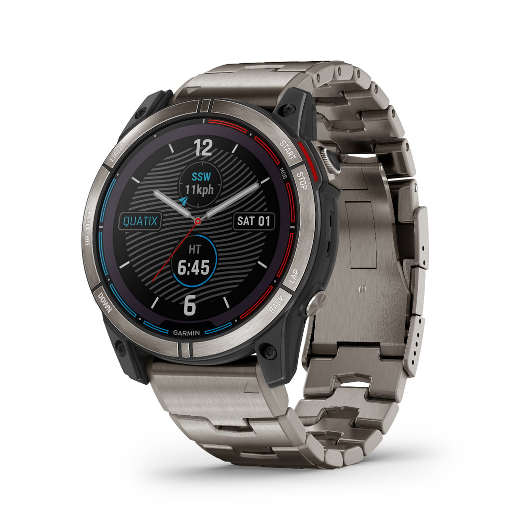 Smartwatch Garmin Quatix 7X Sapphire Solar GPS Multisport Nautico Cardio Titanio Cinturino Titanium