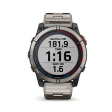 Carica l&#39;immagine nel visualizzatore di Gallery, Smartwatch Garmin Quatix 7X Sapphire Solar GPS Multisport Nautico Cardio Titanio Cinturino Titanium
