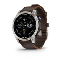 Load image into Gallery viewer, Garmin D2 Mach 1 Aviator GPS Multisport Outdoor Cardio Sapphire Smartwatch Brown Oxford Leather Strap
