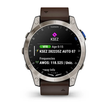 Load image into Gallery viewer, Garmin D2 Mach 1 Aviator GPS Multisport Outdoor Cardio Sapphire Smartwatch Brown Oxford Leather Strap
