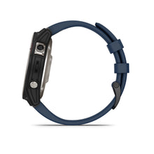 Carica l&#39;immagine nel visualizzatore di Gallery, Smartwatch Garmin Quatix 7 Sapphire AMOLED GPS Multisport Nautico Cardio Titanio Cinturino Silicone Blue Navy
