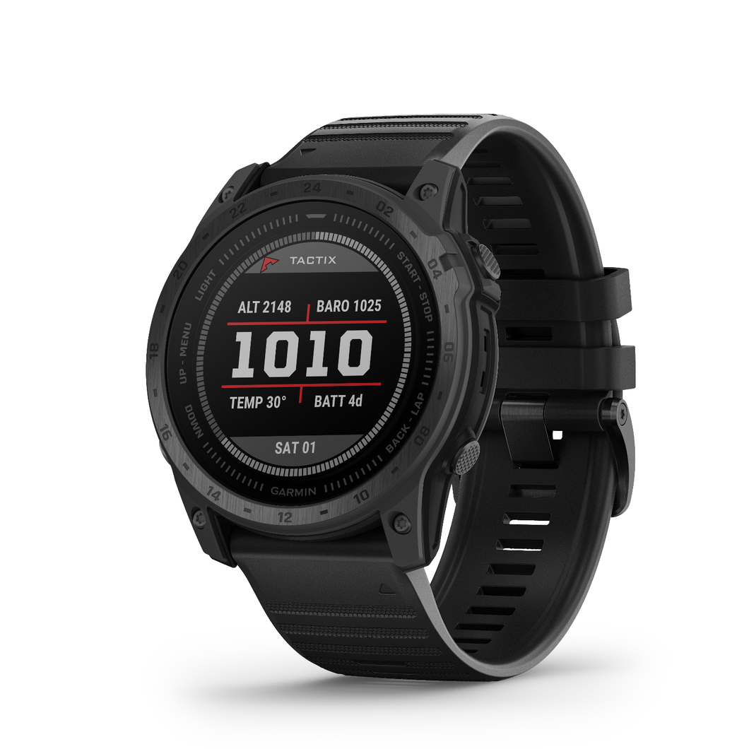 Smartwatch Garmin Tactix 7 GPS Multisport Tattico Premium Cardio Titanio Cinturino Silicone Nero