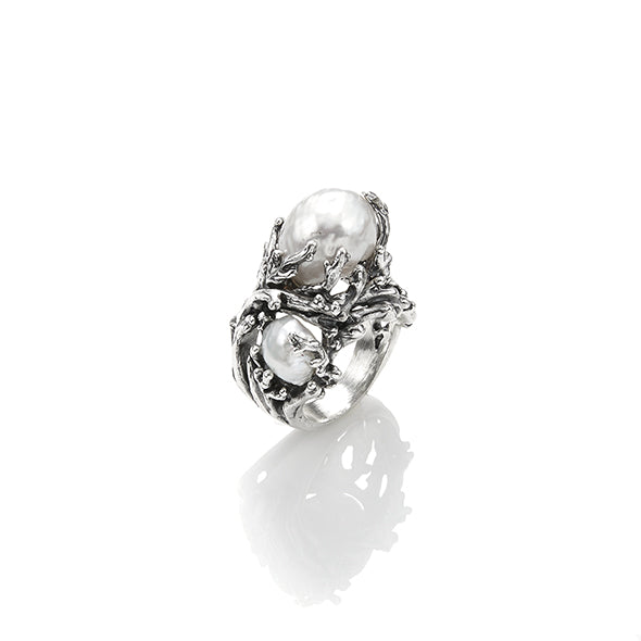Anello Giovanni Raspini in Argento 925 e Perle Naturali Mari del Sud 10229