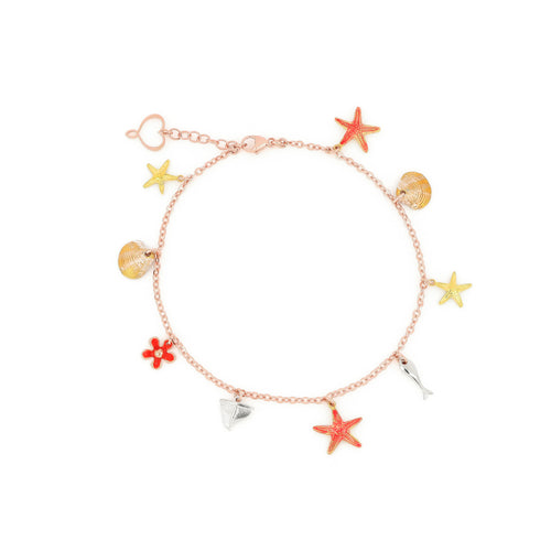 Cavigliera Maman et Sophie Charms Mare Argento 925% Rosa