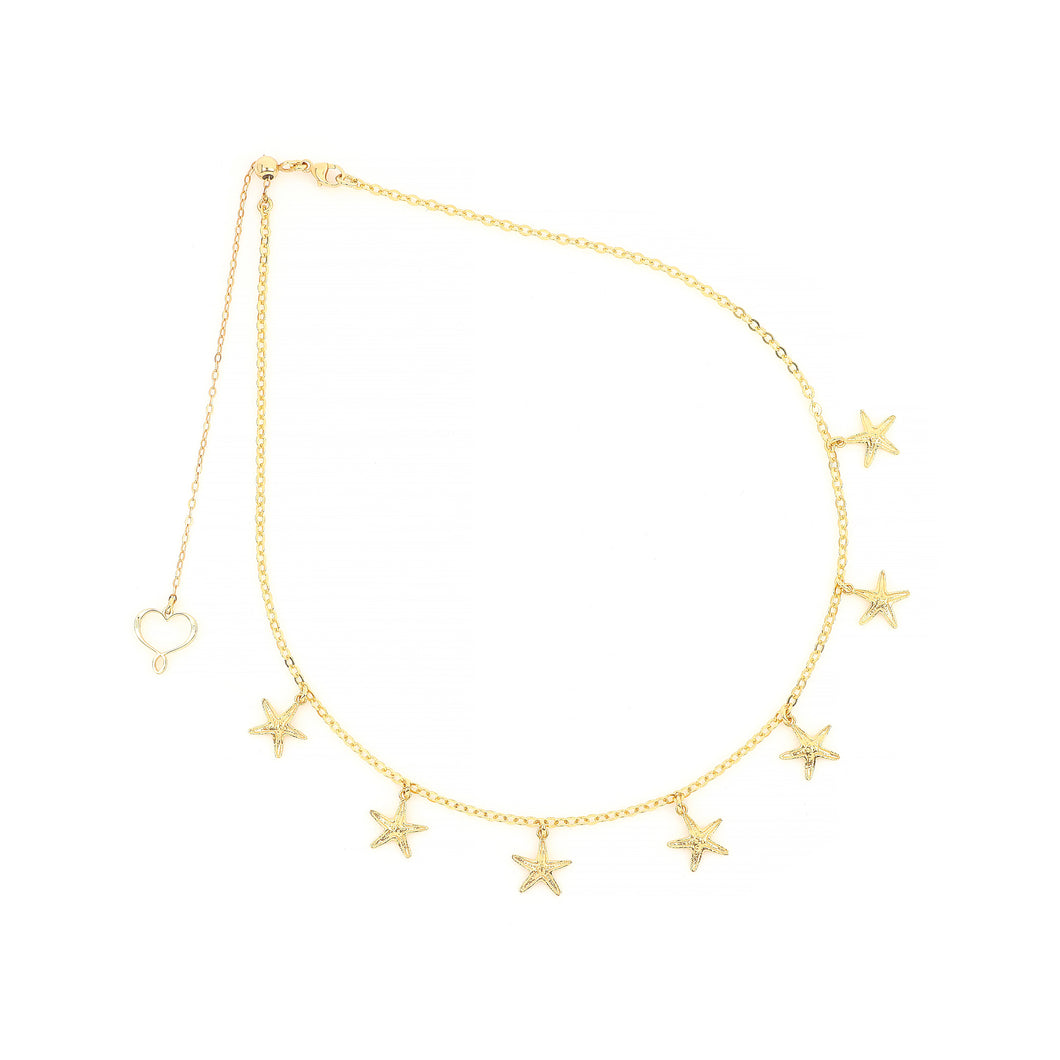 Maman et Sophie Starfish Necklace Silver 925% Yellow