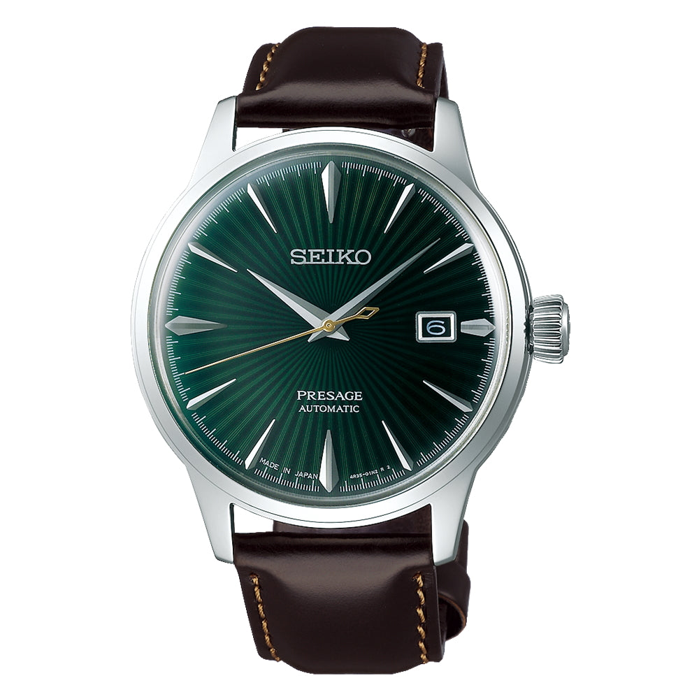 Seiko Presage Cocktail 3 Spheres Automatic Steel Leather SRPD37J1