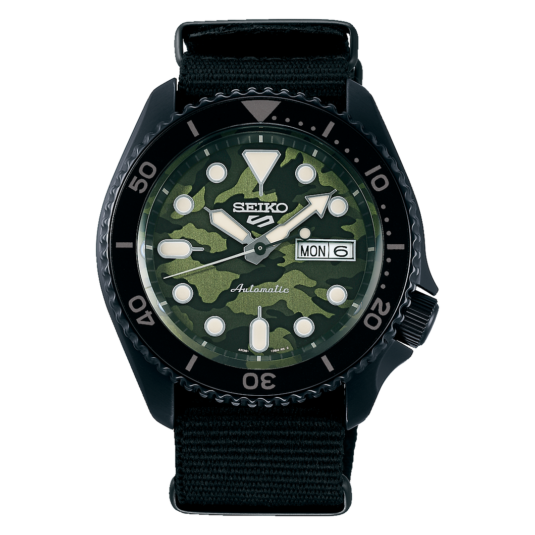Seiko 5 Sport Automatic SKX Camouflage Street Style Steel Nylon SRPJ37K1