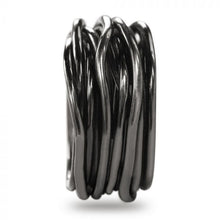 Load image into Gallery viewer, Filodellavita Rubinia Rock Ring 13 Wires Silver 925% Burnished
