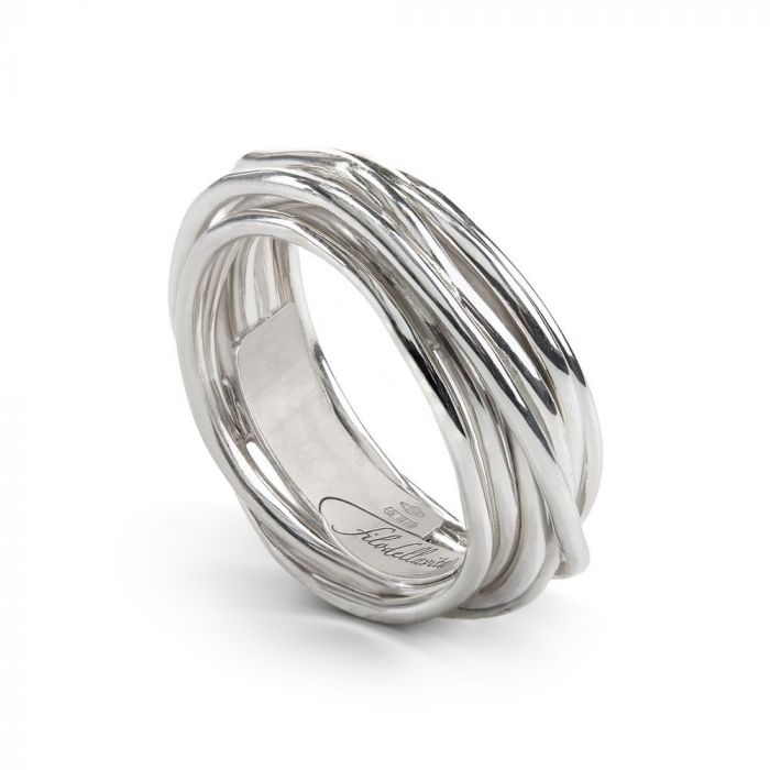Filodellavita Rubinia Classic Ring 7 Wires 925% Silver