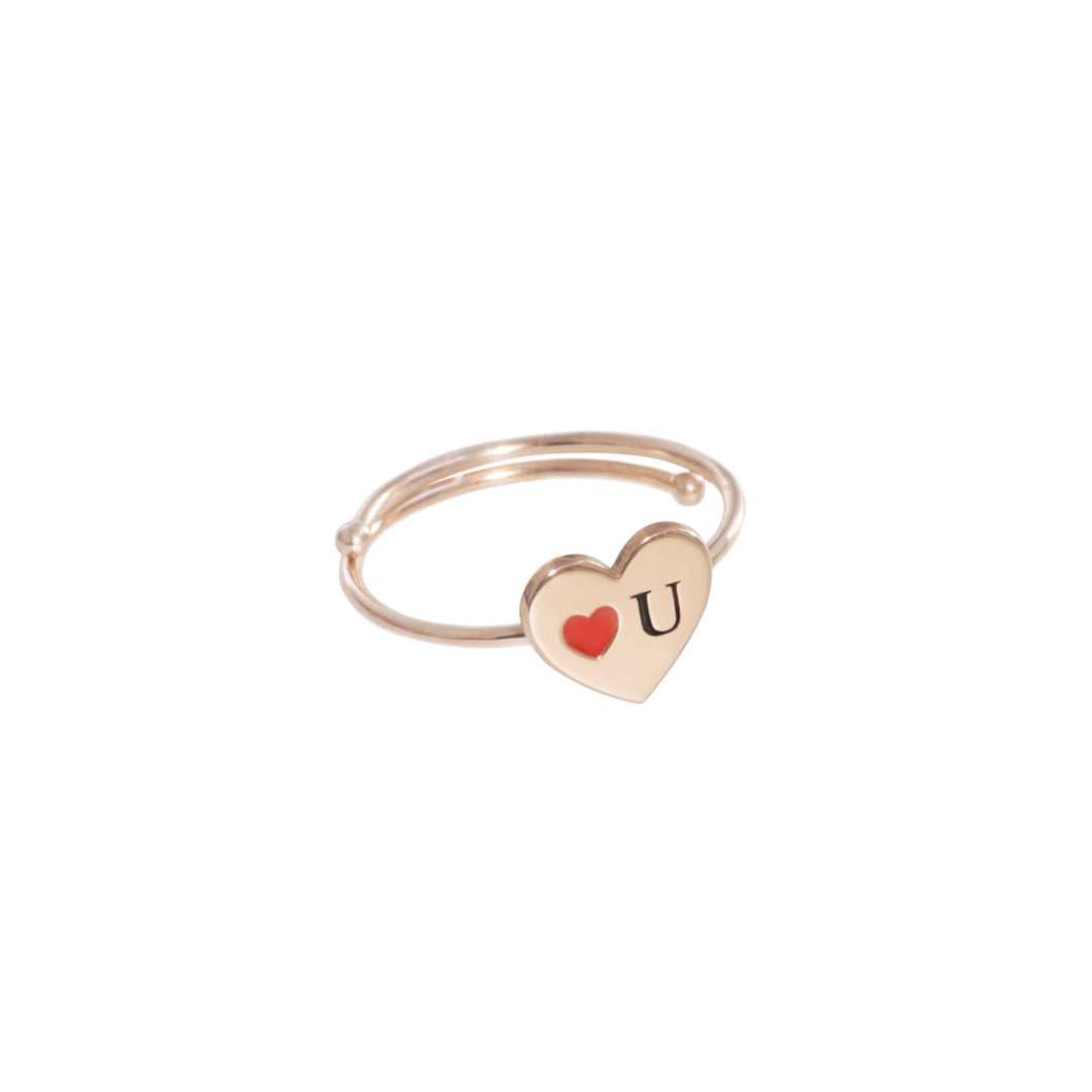 Maman et Sophie Heart Ring Valentine's Day 925% Silver Rose