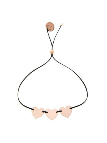 Maman et Sophie blacciale 3 cuori argento placcato oro rosa bf00213 