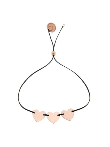 Maman et Sophie blacciale 3 cuori argento placcato oro rosa bf00213 