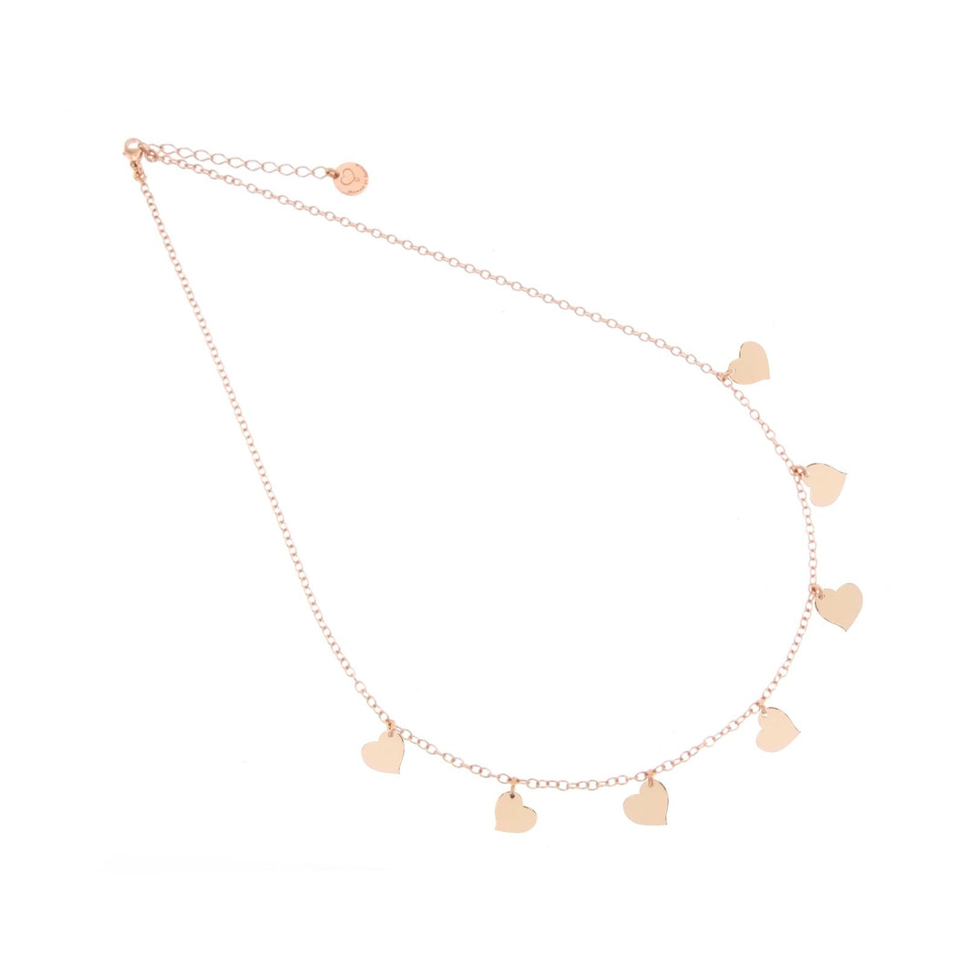 Collana Maman et Sophie 7 Cuori Argento 925% Rosa