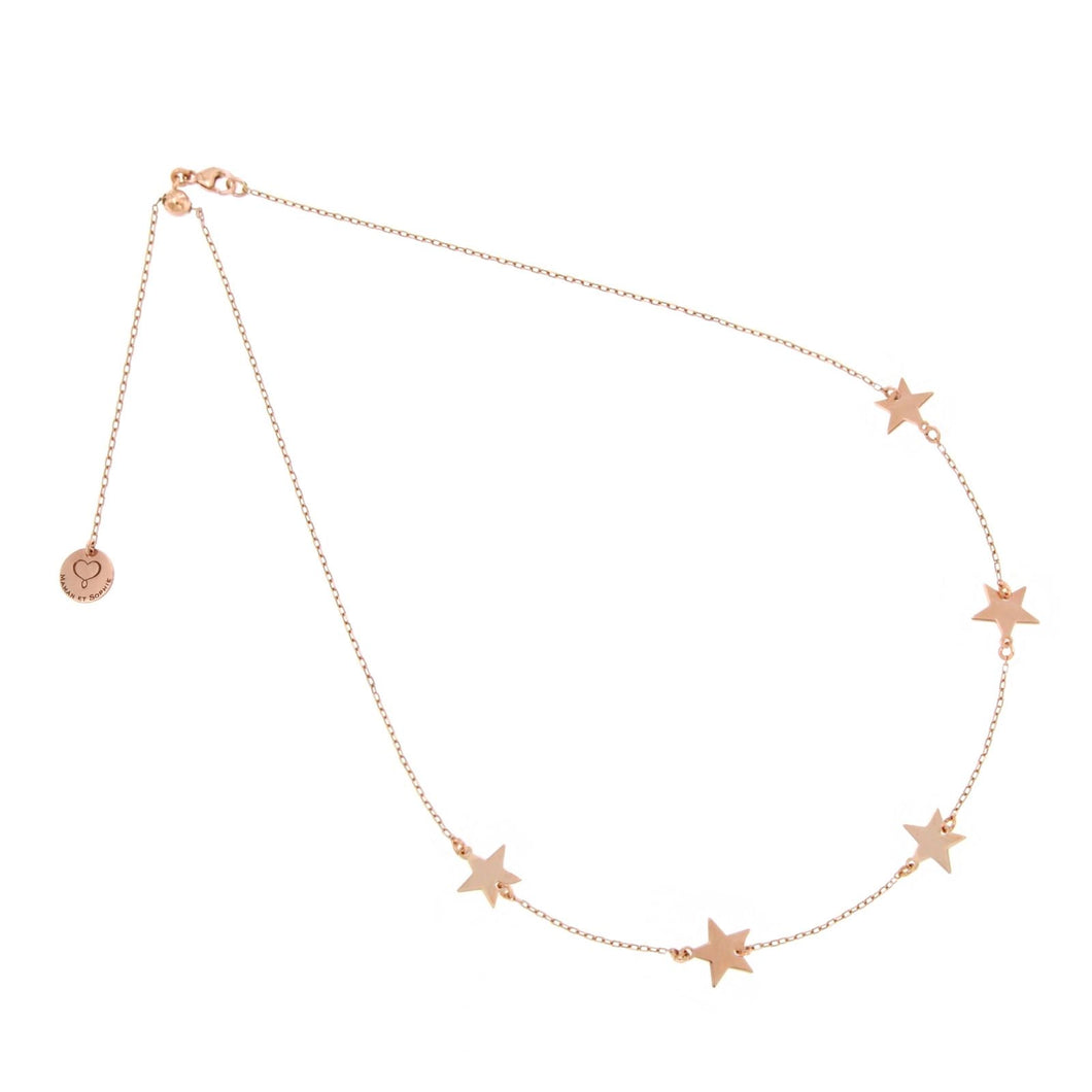 Collana Maman et Sophie Stelle  Argento 925% Rosa