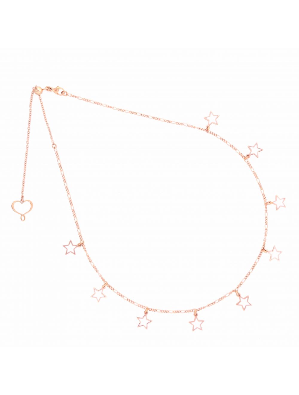 Necklace Maman et Sophie 9 Stars Enamel Silver 925% Pink