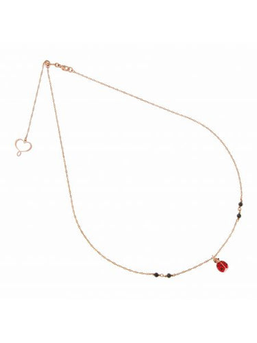 Collana Maman et Sophie Coccinella Argento 925% Rosa