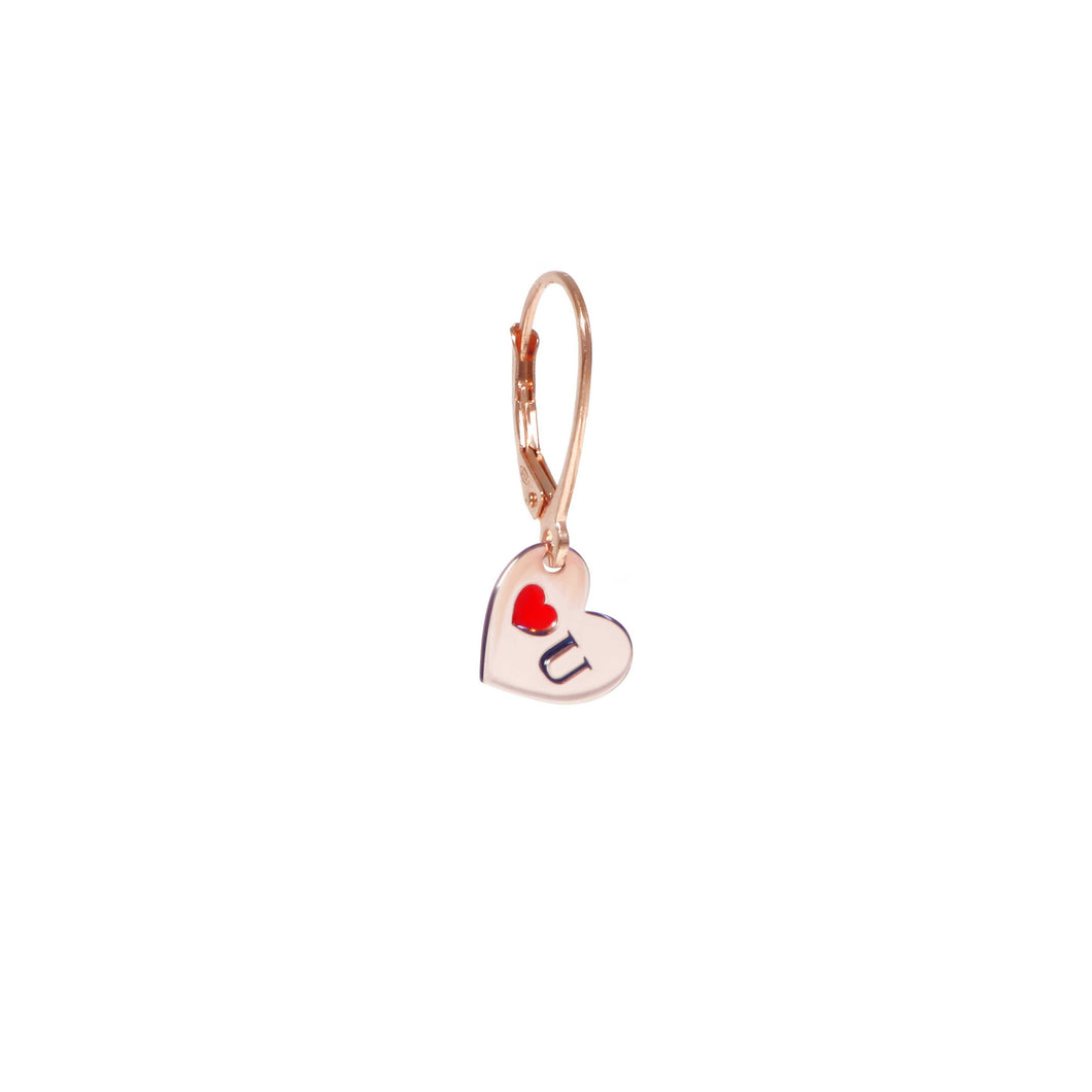 Maman et Sophie Earring Heart I Love You Silver 925% Pink